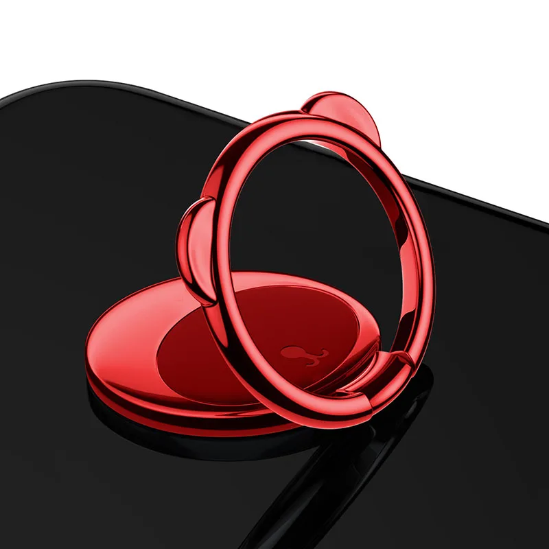 Baseus палец кольцо держатель мобильного телефона смартфон держатель стенд 360 градусов кольцо держатель для iPhone X 8 7 samsung поддержка планшета - Цвет: Red