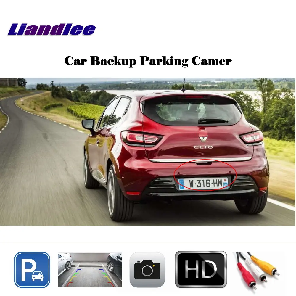 Liandlee Автомобильная камера заднего вида для Renault Clio IV 2012~ /HD CCD задняя парковочная камера работает с заводским экраном автомобиля