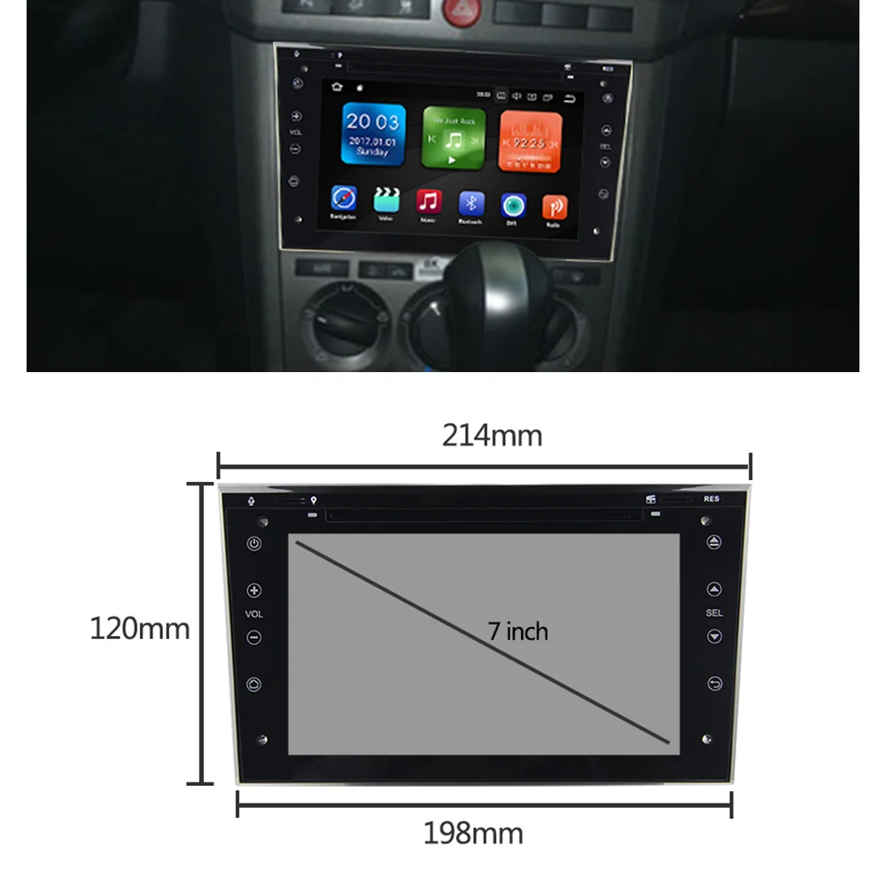 Cheap Eunavi Quad Core 2 din Android 9.0 Car Radio GPS Navigation Stereo for Vauxhall Opel Astra H G Vectra Antara Zafira Corsa 2G RAM 1