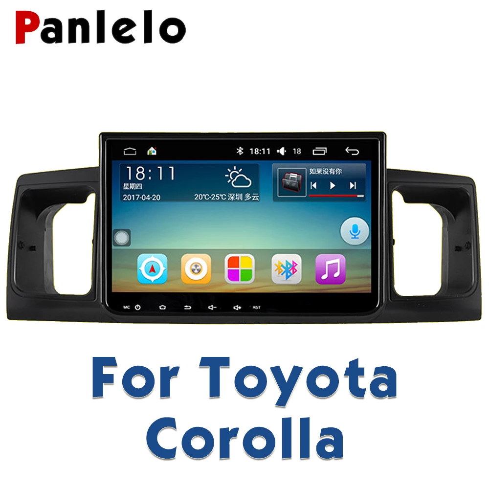 Cheap Panlelo For Toyota Corolla 2011 Multimedia Car Radio Autoradio 2din Video Player Navigation Android 7.1 For Toyota Corolla 2008 2