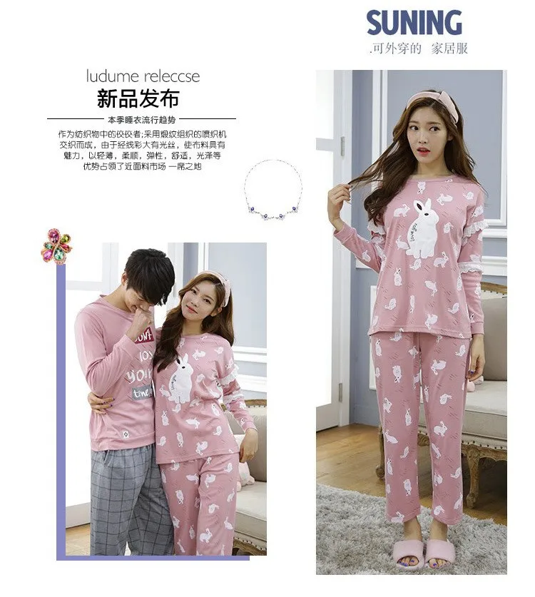 Высококачественная парная пижама с длинным рукавом для женщин или мужчин, Хлопковая пижама размера плюс, осенне-зимняя Пижама, пижамный комплект из хлопка