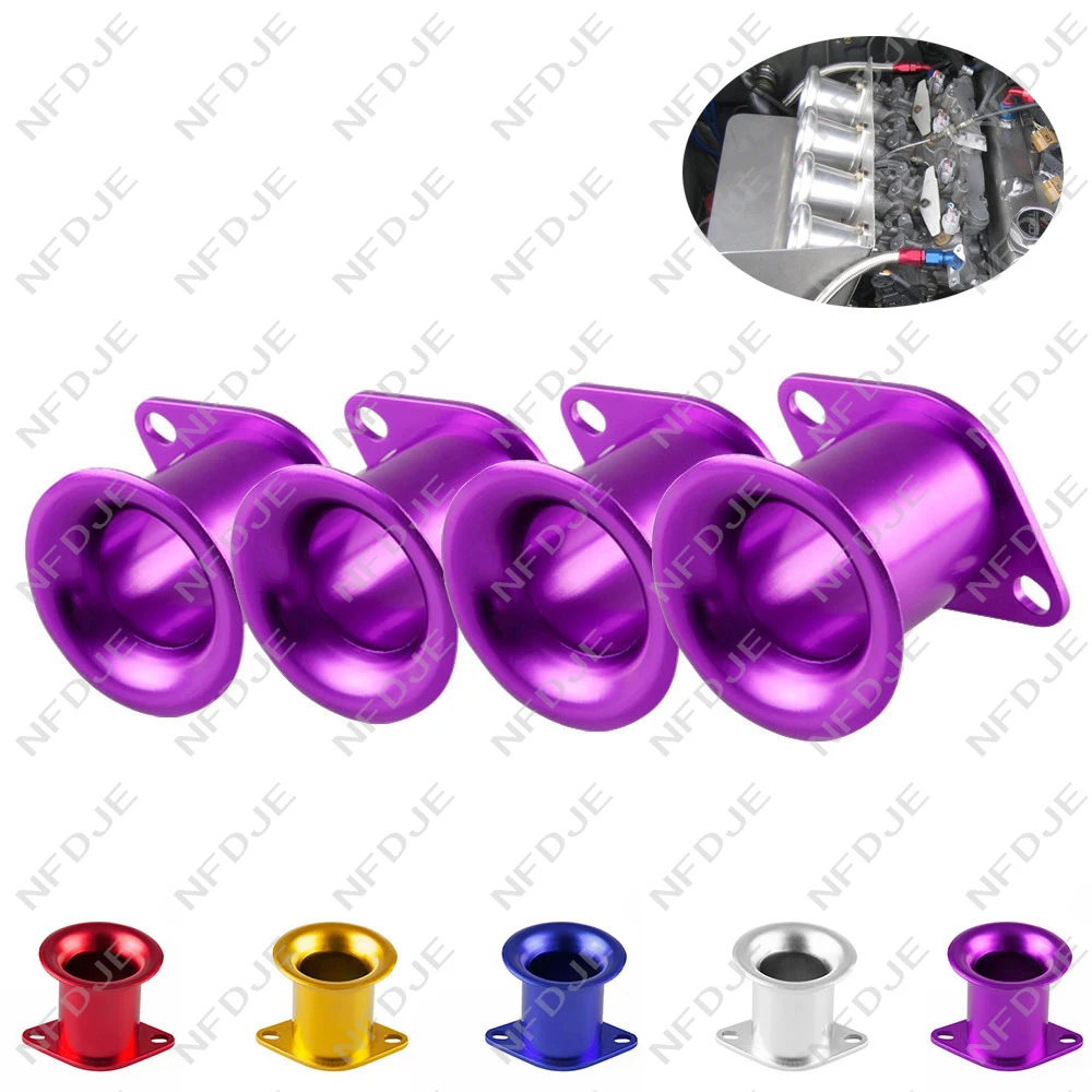 Tanie Dla AE86 dla Corolla GTS prędkość stosu 20V 4AG ITB ITBs trąbka pneumatyczna lejek srebrny EK #