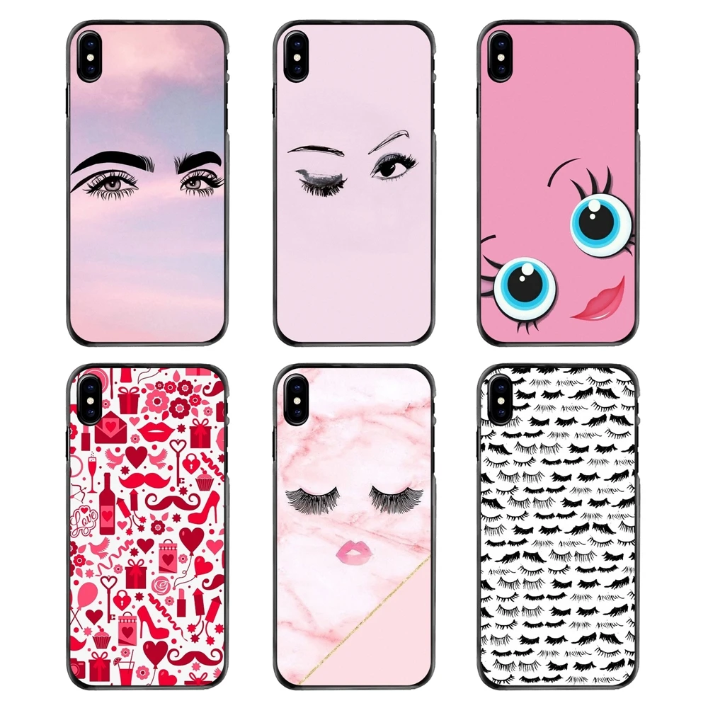 

eyelash Pattern Girls Makeup For Huawei P7 P8 P9 P10 Lite Plus 2017 2016 Honor 5C 6 4X 5X Mate 8 7 9 Accessories Phone Cover Bag