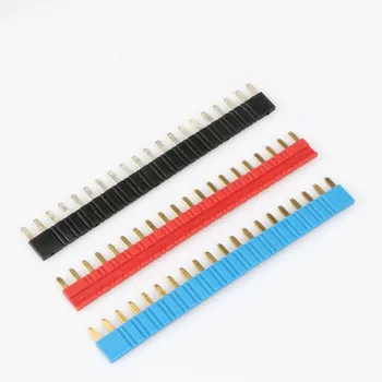 

1pcs Plug-in cross-linking parts Relay module terminal block 20-bit short-circuit busbar spacing 6.3mm red and blue black