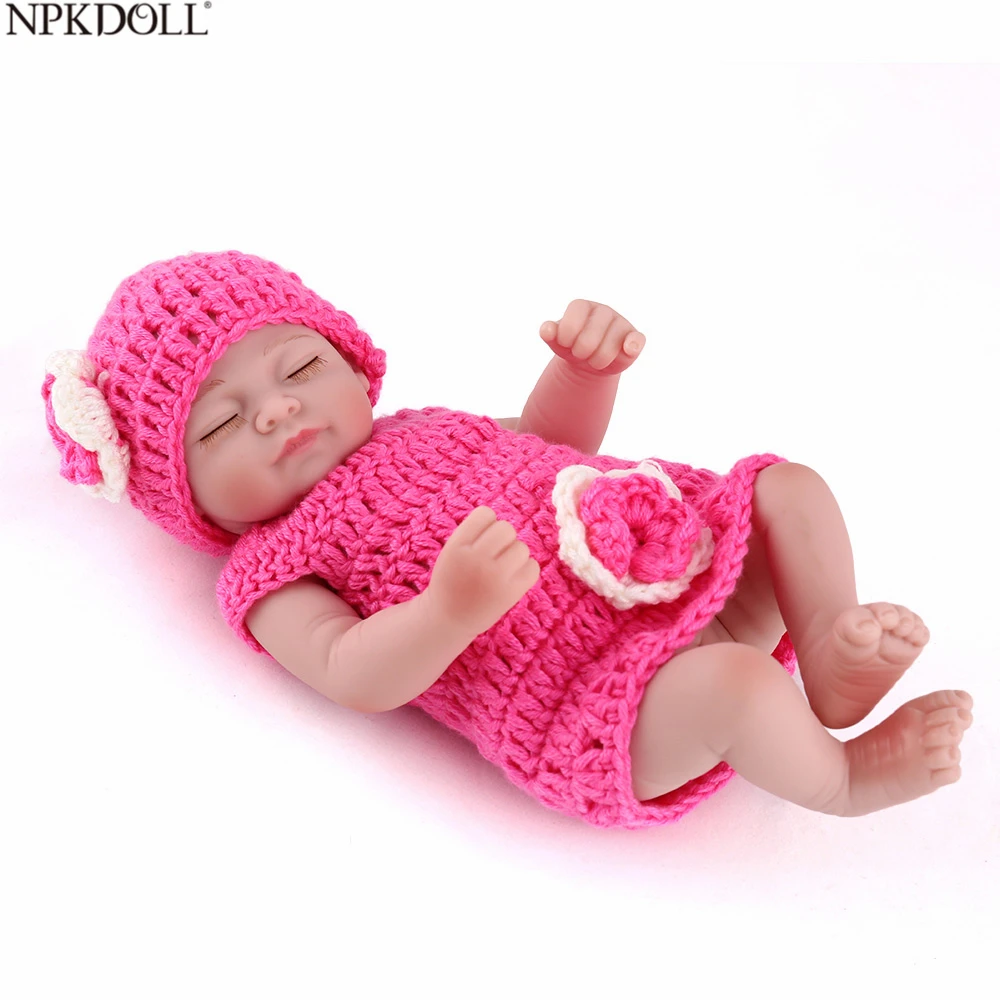 

NPKDOLL Mini Dolls Princess Reborn Baby Girl Sleeping Babydoll White Toys Silicone Dolls Reborn For Children Educational