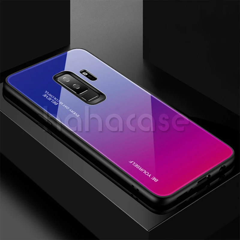 10 шт. закаленное Стекло края из ТПУ чехол для samsung S10 5G E S9 S8 Plus Note 10+ 9 8 A90 A70 A60 A40 A30 A10 M20 M10 градиентный чехол