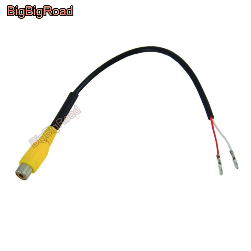 

BigBigRoad Car Adapter Connector Wire Cable Rear View Backup Camera Original Video Input RCA For Peugeot 408 2015 2016 2017