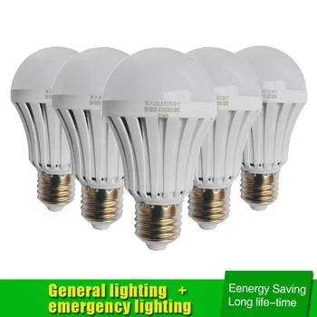 

AC85-265V E27 5W 7W 9W 12W LED Smart Emergency Light Led Bulb Rechargeable Battery Lighting Lamp Intelligent Magical Bombillas