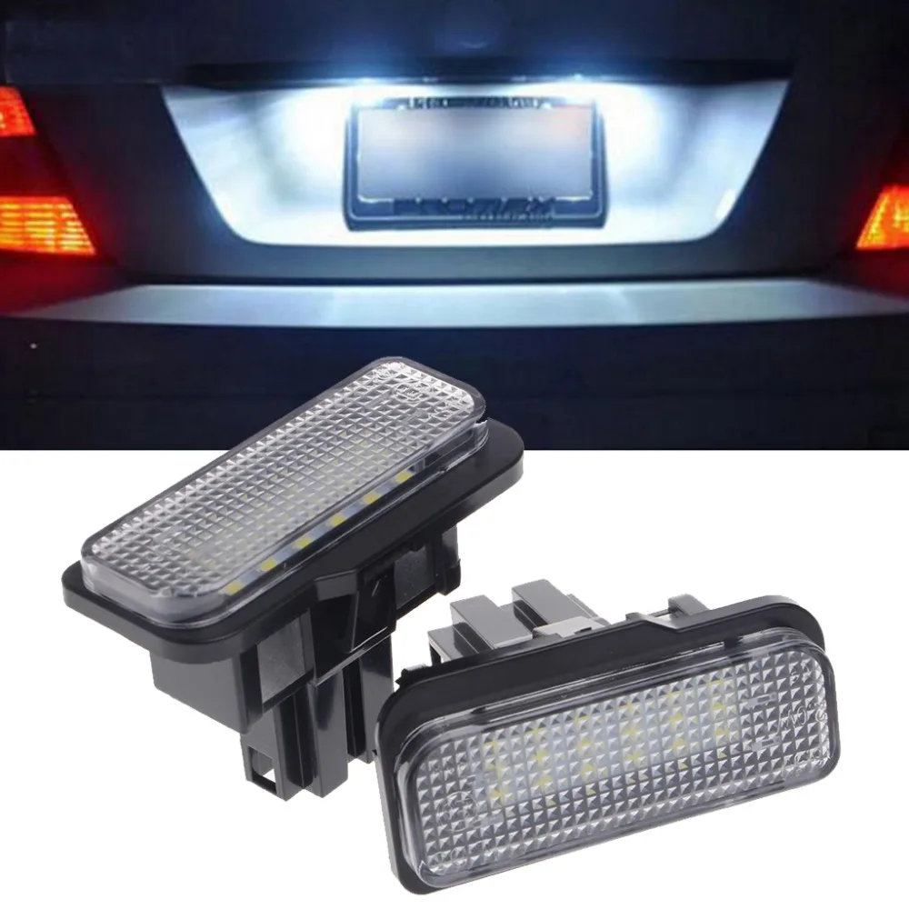 

New 2 Pcs 18 LED SMD No Error License Plate Light For Benz W203 W211 W219 R171 Car Light Source