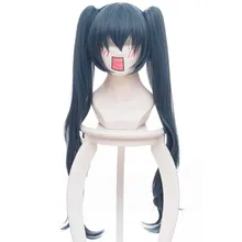 Токийский вурдалак: Re Yonebayashi Saiko Wig Bunches Pigtail-swinging Hazy-blue Косплей парики