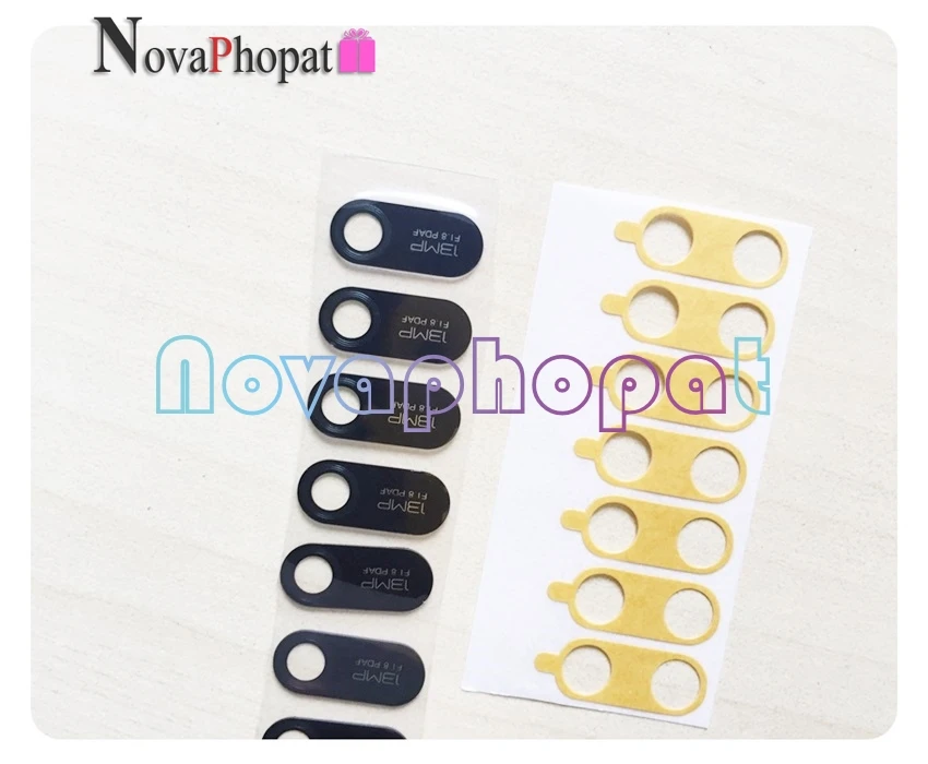 

Novaphopat Black back big rear camera glass lens for Huawei Y5 Y7 Y6 Prime 2016 2018 2019 camera lens with sticker ; 10pcs/lot