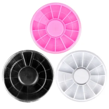 

4Pcs/Set 6cm Nail Art Rhinestone Beads Slice Rivet Empty Storage Container Case Box Wheel Nail Decoration Accessories Holder