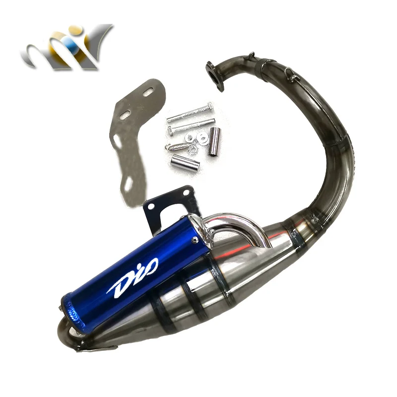 

MOFO CAIZHUANGSHI Motorcycle Steel Rear Exhaust Pipe Universal Muffler Silencer For HONDA DIO 50 DIO50 AF18 AF24 AF27 AF28 AF30