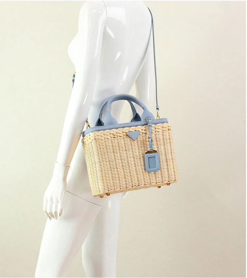 Женская сумка, роскошная, из ротанга, сумка-мессенджер, холщовая, ручная работа, плетение из ротанга,, летняя, Пляжная, дизайнерская, сумки для женщин
