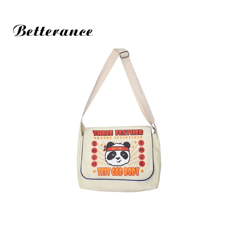 

Betterance Shopping Bag White Casual Totes Canvas Totes crossbody bags for women shoulder bag ladies messenger bag