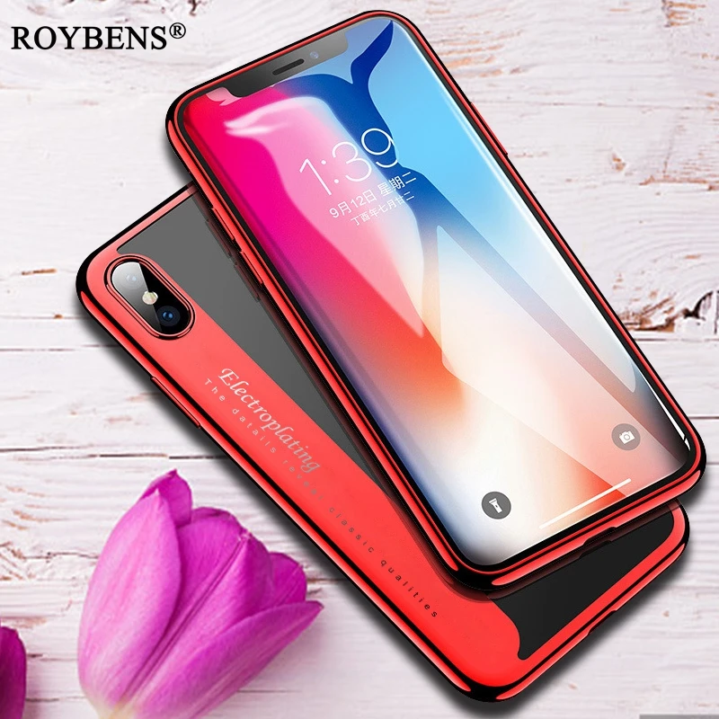 Роскошный мягкий чехол с покрытием для iPhone X 10 7 8 6 6s Plus TPU гальваническим samsung Galaxy S9