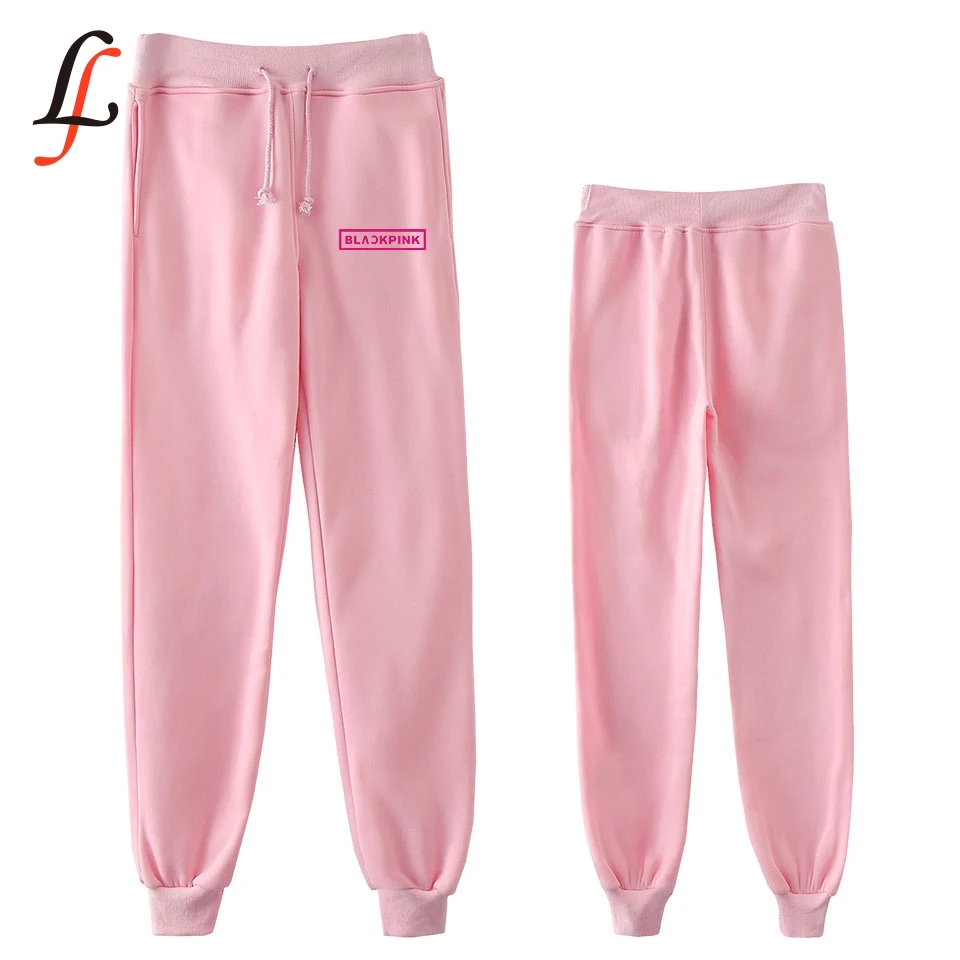 Blackpink harajuku New Hip Kpop Fashion Casual Jogger Pants New Casual Warm fashion Pants Slim Kpop Men/Women Pants