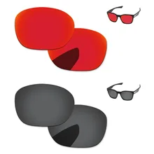 Черный серый и огненный красный 2 пары Поляризованные Сменные линзы для гаражных рок солнцезащитные очки Рамка UVA и UVB Защита