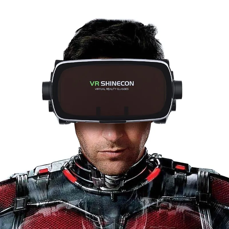 Casque Headset Vr Shinecon Gerceklik Virtual Reality Glasses 3D Helmet Goggles 3 D Google Cardboard For Phone Smartphone Len