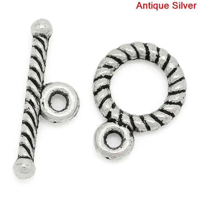 20Sets Tibetan silver color Screwl Toggle Clasps 9*11mm new | Украшения и аксессуары
