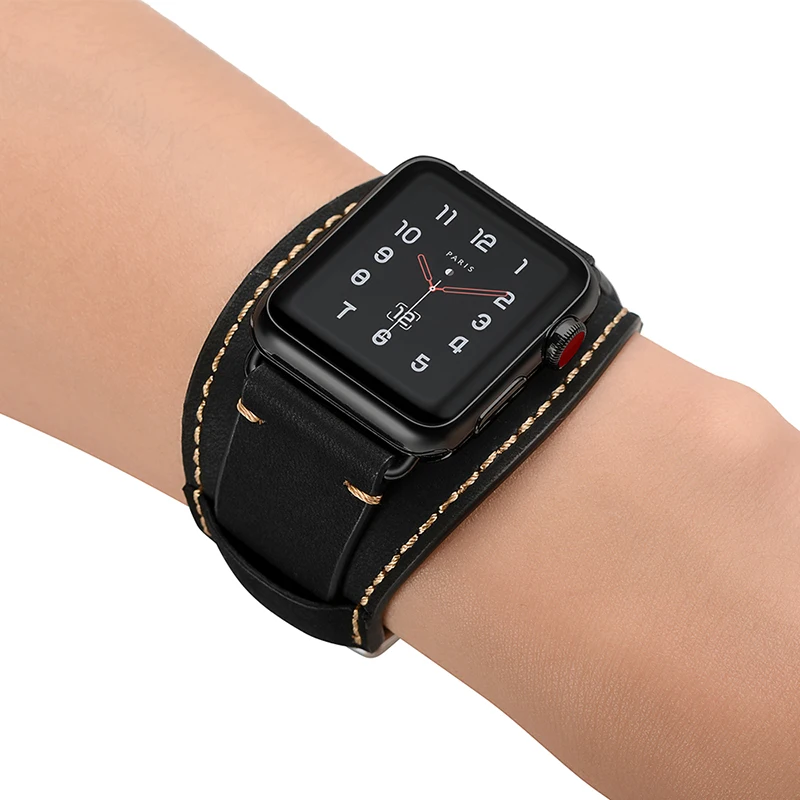 Newest Genuine Leather Watch Bracelet Band Strap For Apple Watch Series 1 2 3 iWatch 38mm 42mm Watchbands