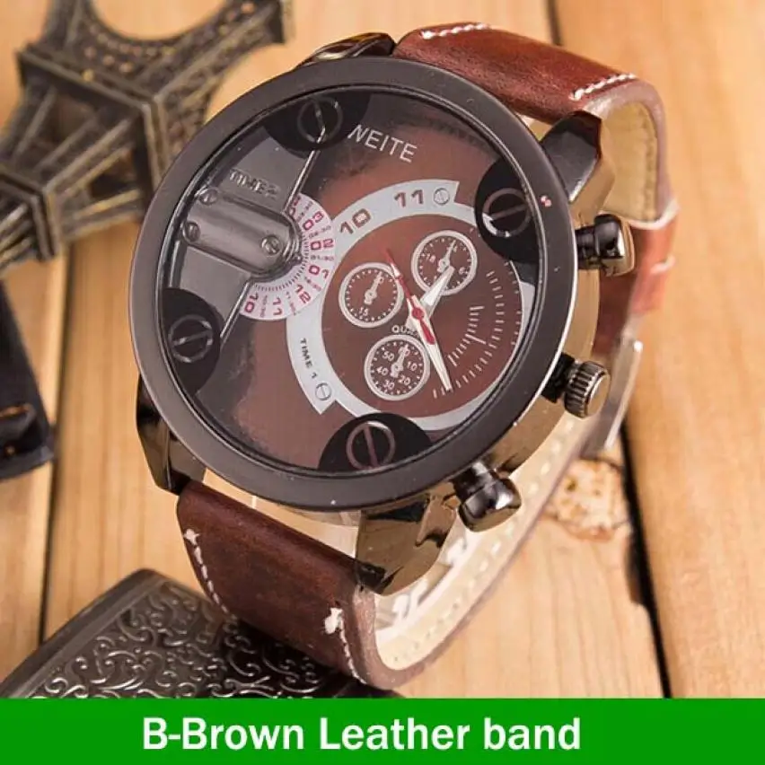 

watch men Luxury Leather Analog Quartz wristwatch Watches men Sports watch Dropshipping Clock saat relogio masculino