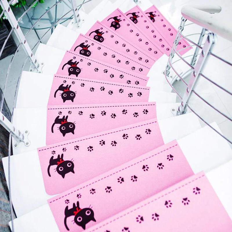 

5Pcs Stair mats Luminous Carpet Self-Adhesive Stairs Carpet Non-slip Dark Safety Floor Fluorescent for kids family