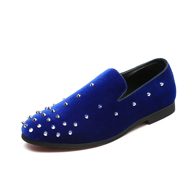 Marée rouge Rivet Nouveau Grand Chaussures Noir Personnalité 48 Mode Size37 2019 De Hommes Britannique bleu x8Yq1nn6H
