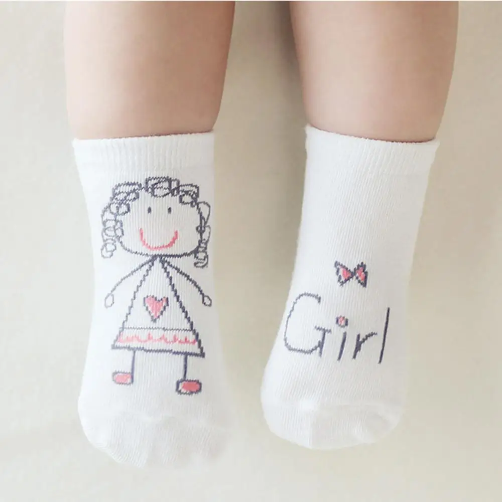 Детские носки с милыми ушками и рисунками животных Детские аксессуары для одежды хлопковые нескользящие носки для маленьких мальчиков и девочек от 0 до 2 лет