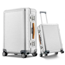Мужчины 2" 26 дюймов Алюминий известный бренд прокатки чемодан-тележка Спиннер тележка сумка для wo мужчин студенческий школьный чемодан