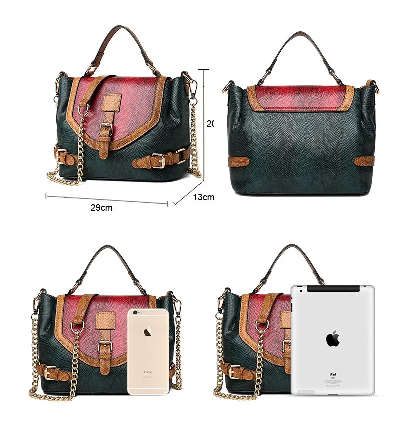 Female Designer Luxury Tote Stylish Snake Skin Print Handbag for Women Big Fashion Leather Shoulder Bag Panelled Crossbody Purse (7)