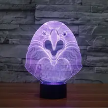 3D лампа в форме Совы Искусство и ремесла 7 цветов Изменение небольшой ночник проекционный 3d-светильник сувенир для детей игрушки