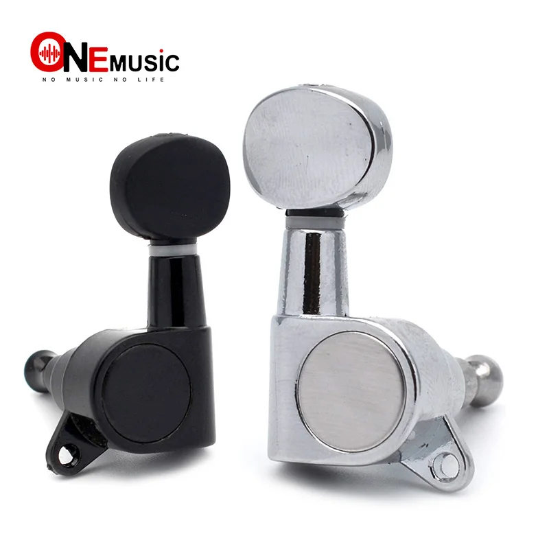 

Small oval Concave Button Sealed-gear String Ukulele Tuning Pegs key Machine Tuners Heads Chrome Black for choose
