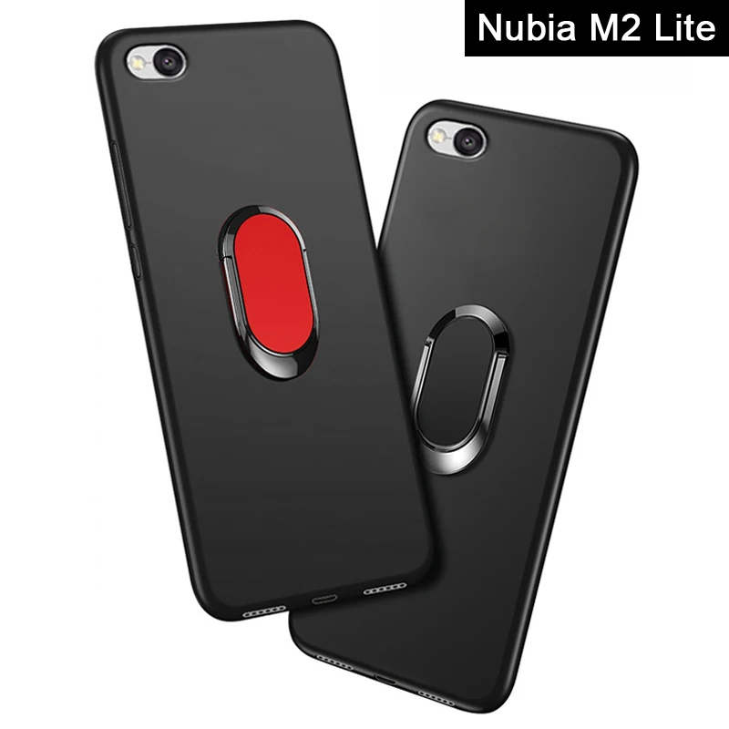 M2 Lite чехол для zte Nubia M2 Lite чехол Роскошный 5," мягкий черный силиконовый магнитный автомобильный держатель кольцо Funda для Nubia M2 Lite чехол s