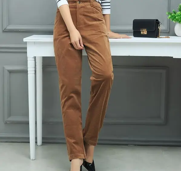 Pantalones Negro Las Casual Para Seb0801 Capris Otoño Harem Alta Tamaño Rojo Más Café Pana Caqui Mujeres De p1 Bloomers Negro Primavera Cintura p2 rojo El qC1dE