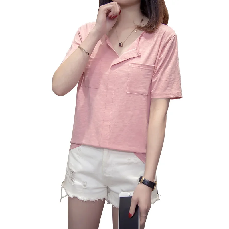 

ZXQJ Pure Cotton Short Sleeve T-shirt for Women 2019 New Korean Version Loose Summer Dresses harajuku tops