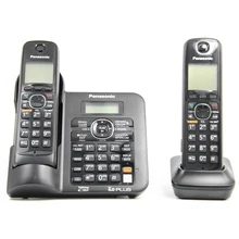 2 Teléfonos KX-TG6641 serie Digital DECT 6.0 teléfono inalámbrico Teléfono Inalámbrico con contestador automático Negro