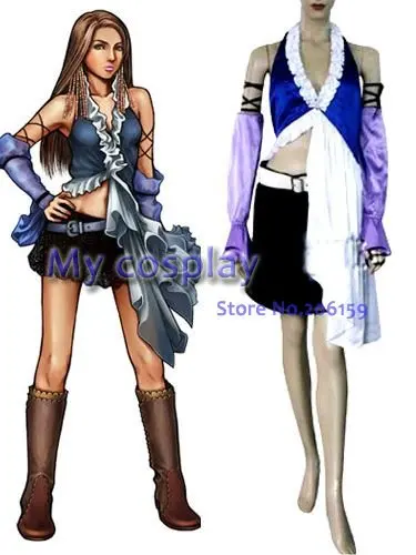 

Anime Final Fantasy Cosplay - Final Fantasy XII Yuna Lenne Song Women's Performance Costume Cosplay Costume Freeshipping