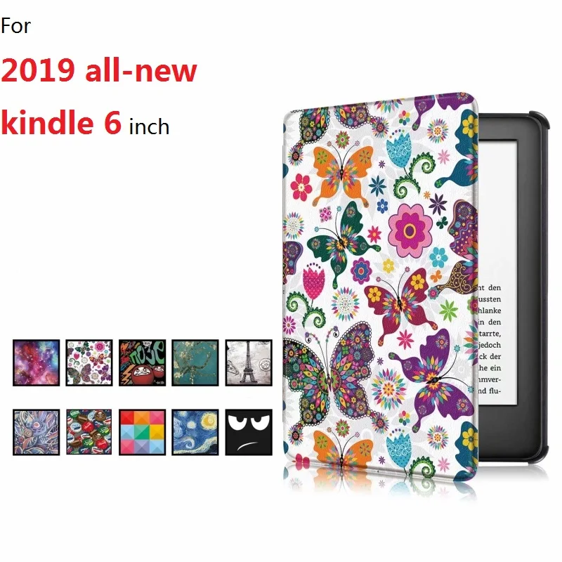 Из искусственной кожи чехол для 2019 все-Новый Amazon kindle 6 дюймов анти-осень планшет