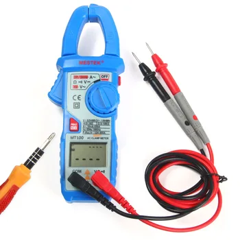 

MESTEK MT100 True RMS Digital AC Current Clamp Meter Multimeter with Resistance Measurements Continuity Diode Testing