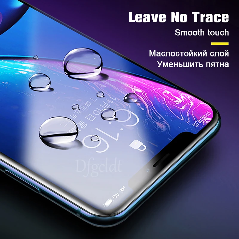 Закаленное стекло с полным покрытием 20D для iPhone 11 Pro XS Max защитное экрана X XR 8 7 6 6s Plus