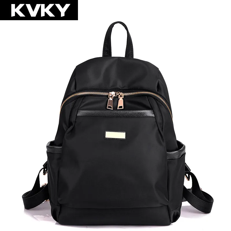 KVKY New Womens Backpack Waterproof nylon backpacks Travel Bags Student School Bag Girl ...