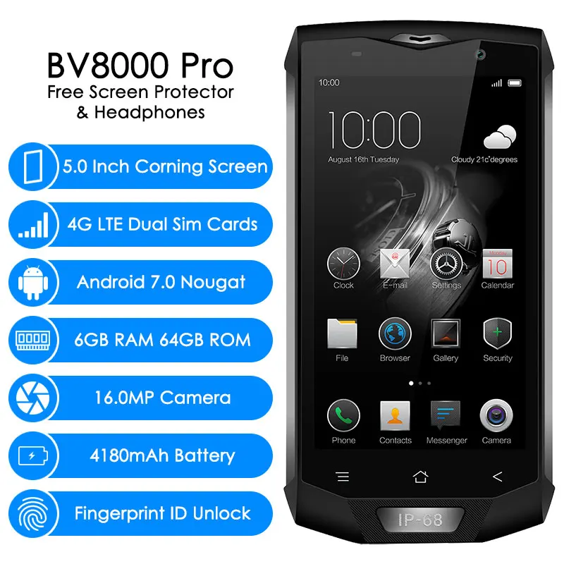 Blackview BV8000 Pro Dual Core 4 аппарат не привязан к оператору сотовой связи прочный смартфон