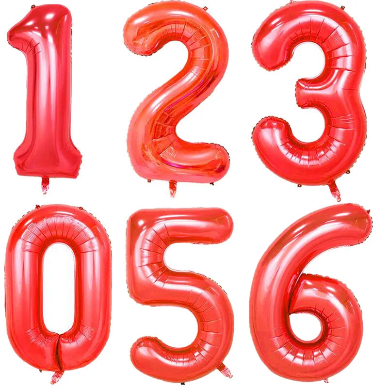 Надувные шары из фольги в виде цифр 32 дюйма|supplies party|supplies wedding |