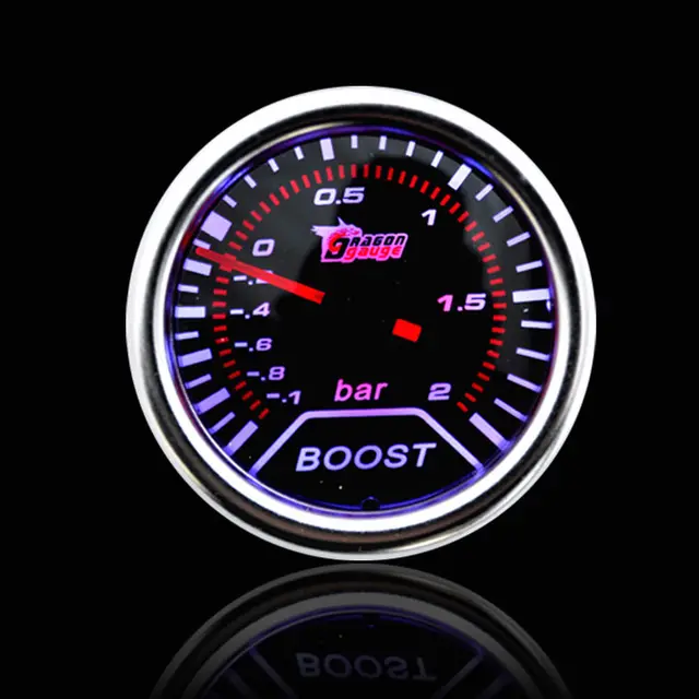 DRAGON GAUGE 52mm Turbo Boost Gauge 2.0Bar Smoke Face Mechanicalin