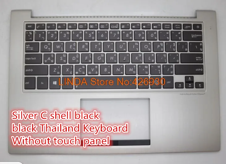 Упор для рук и клавиатура ASUS UX32 UX32A UX32E UX32V BX32 UX32VD Серебряный C оболочкой