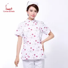 Летний костюм медсестры с коротким рукавом, с длинным рукавом, с цветочным рисунком, костюм для работы, профессиональная тонкая одежда