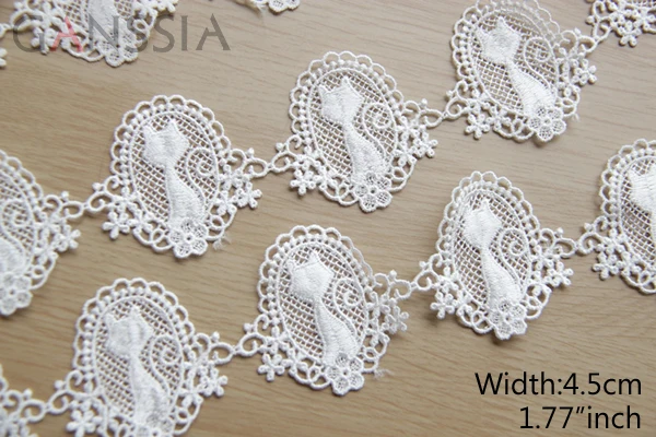 

1yard Width:4.5cm Good quality lovely cat cotton lace, crocheted lace,embellish for cloth Embroidered lace(ss-314)