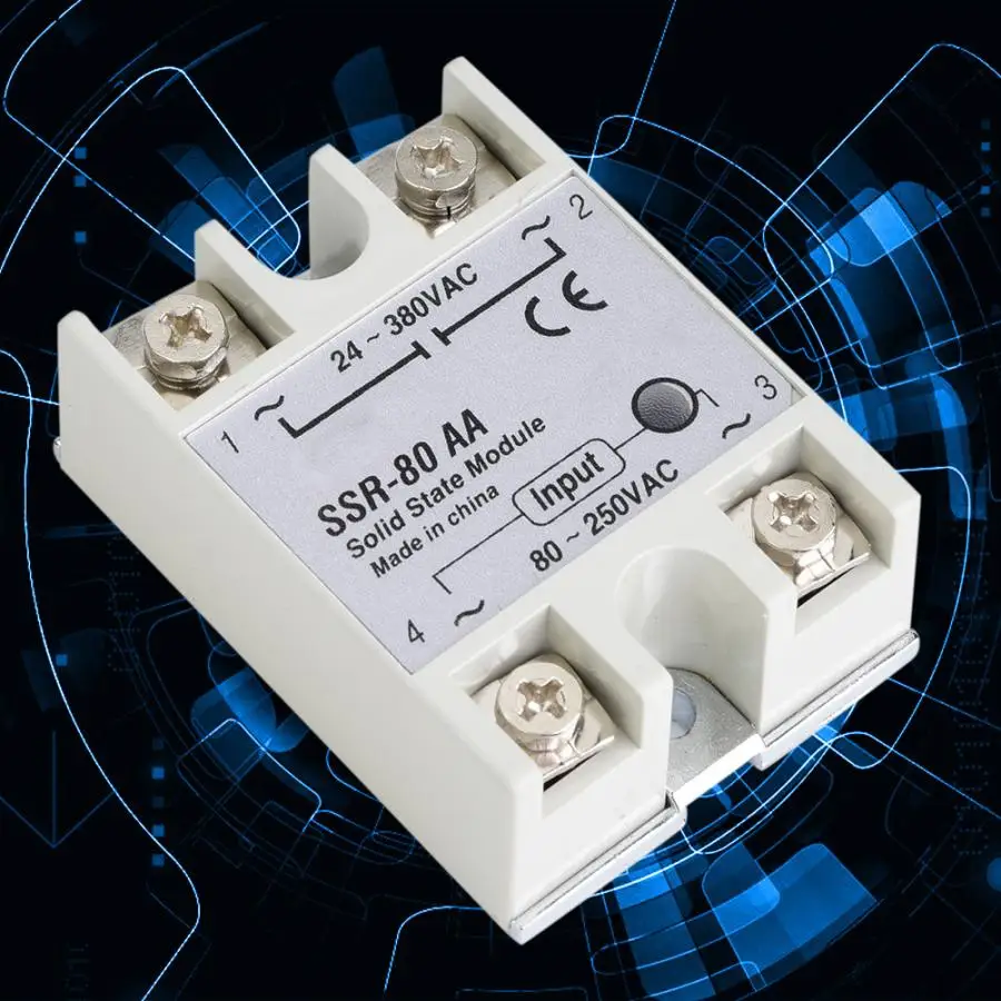 Твердотельный релейный модуль 80A однофазный твердотельный SSR 80AA 80 250VAC реле
