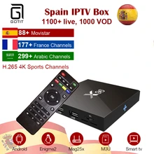 Испанский IP tv X96 Android 6,0 tv Box Французский Испанский Арабский IP tv Box с 1100 каналов 1000 VOD Procaja IP tv 4K H.265 Smart tv Box